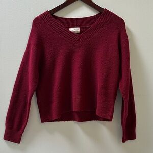 Universal Thread Deep Red V-Neck Sweater